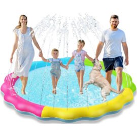 Splash Pad Sprinkler for Kids Splash Play Mat Outdoor Water Toys