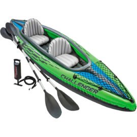 Inflatable Kayak Series: Includes Deluxe 86in Kayak Paddles and High-Output Pump – SuperStrong PVC – Adjustable Seat with Backrest – Removable Skeg – Cargo Storage Net