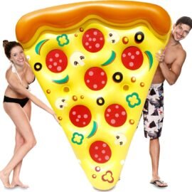 Inflatable Pizza Slice Pool Float, Fun Pool Floaties